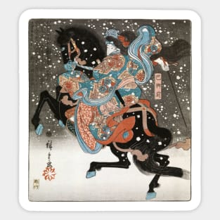 Emperor Kôkô,  of the One Hundred Poems Sticker